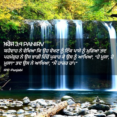 Picture 02 - ਖ਼ਰੋਜ 3:4 PANIRV - ਯਹੋਵਾਹ ਨੇ ਵੇਖਿਆ ਕਿ - Bible Verse Picture