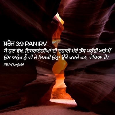 Picture 02 - ਖ਼ਰੋਜ 3:9 PANIRV - ਸੋ ਹੁਣ ਵੇਖ, - Bible Verse Picture