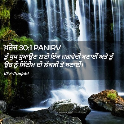 Picture 02 - ਖ਼ਰੋਜ 30:1 PANIRV - ਤੂੰ ਧੂਪ ਧੁਖਾਉਣ ਲਈ - Bible Verse Picture