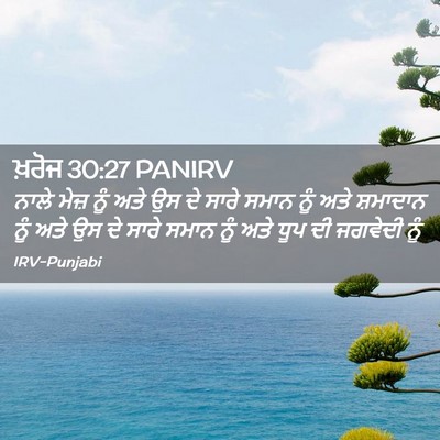 Picture 02 - ਖ਼ਰੋਜ 30:27 PANIRV - ਨਾਲੇ ਮੇਜ਼ ਨੂੰ ਅਤੇ - Bible Verse Picture