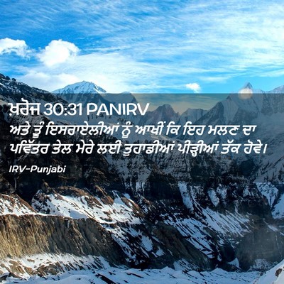 Picture 02 - ਖ਼ਰੋਜ 30:31 PANIRV - ਅਤੇ ਤੂੰ ਇਸਰਾਏਲੀਆਂ - Bible Verse Picture