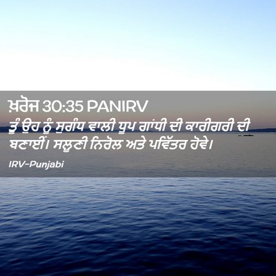 Picture 02 - ਖ਼ਰੋਜ 30:35 PANIRV - ਤੂੰ ਉਹ ਨੂੰ ਸੁਗੰਧ - Bible Verse Picture