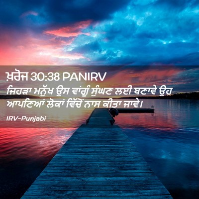 Picture 02 - ਖ਼ਰੋਜ 30:38 PANIRV - ਜਿਹੜਾ ਮਨੁੱਖ ਉਸ - Bible Verse Picture