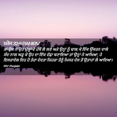 Picture 02 - ਖ਼ਰੋਜ 32:4 PANIRV - ਤਾਂ ਉਸ ਨੇ ਉਹ ਉਨ੍ਹਾਂ - Bible Verse Picture