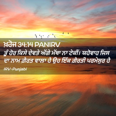 Picture 02 - ਖ਼ਰੋਜ 34:14 PANIRV - ਤੂੰ ਹੋਰ ਕਿਸੇ ਦੇਵਤੇ - Bible Verse Picture
