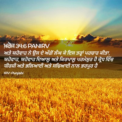 Picture 02 - ਖ਼ਰੋਜ 34:6 PANIRV - ਅਤੇ ਯਹੋਵਾਹ ਨੇ ਉਸ ਦੇ - Bible Verse Picture