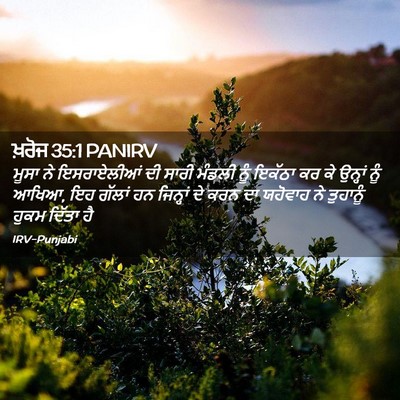 Picture 02 - ਖ਼ਰੋਜ 35:1 PANIRV - ਮੂਸਾ ਨੇ ਇਸਰਾਏਲੀਆਂ - Bible Verse Picture