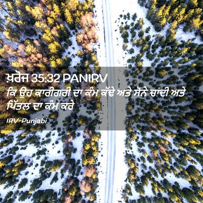 Picture 02 - ਖ਼ਰੋਜ 35:32 PANIRV - ਕਿ ਉਹ ਕਾਰੀਗਰੀ ਦਾ - Bible Verse Picture