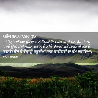 Picture 02 - ਖ਼ਰੋਜ 36:8 PANIRV - ਤਾਂ ਉਨ੍ਹਾਂ ਸਾਰਿਆਂ - Bible Verse Picture