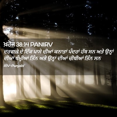 Picture 02 - ਖ਼ਰੋਜ 38:14 PANIRV - ਦਰਵਾਜ਼ੇ ਦੇ ਇੱਕ - Bible Verse Picture