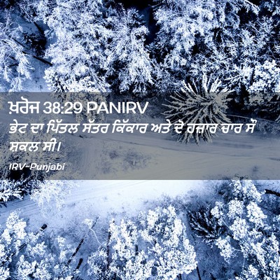 Picture 02 - ਖ਼ਰੋਜ 38:29 PANIRV - ਭੇਟ ਦਾ ਪਿੱਤਲ ਸੱਤਰ - Bible Verse Picture