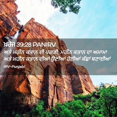 Picture 02 - ਖ਼ਰੋਜ 39:28 PANIRV - ਅਤੇ ਮਹੀਨ ਕਤਾਨ ਦੀ - Bible Verse Picture