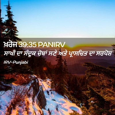 Picture 02 - ਖ਼ਰੋਜ 39:35 PANIRV - ਸਾਖੀ ਦਾ ਸੰਦੂਕ - Bible Verse Picture