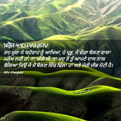 Picture 02 - ਖ਼ਰੋਜ 4:10 PANIRV - ਤਦ ਮੂਸਾ ਨੇ ਯਹੋਵਾਹ - Bible Verse Picture