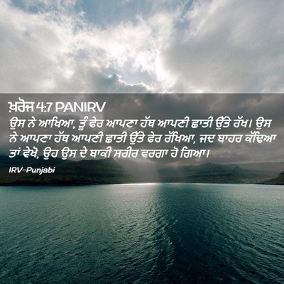 Picture 02 - ਖ਼ਰੋਜ 4:7 PANIRV - ਉਸ ਨੇ ਆਖਿਆ, ਤੂੰ ਫੇਰ - Bible Verse Picture