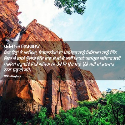 Picture 02 - ਖ਼ਰੋਜ 5:3 PANIRV - ਫਿਰ ਉਨ੍ਹਾਂ ਨੇ ਆਖਿਆ, - Bible Verse Picture