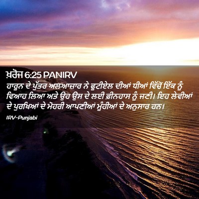 Picture 02 - ਖ਼ਰੋਜ 6:25 PANIRV - ਹਾਰੂਨ ਦੇ ਪੁੱਤਰ - Bible Verse Picture