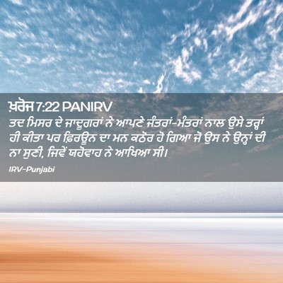Picture 02 - ਖ਼ਰੋਜ 7:22 PANIRV - ਤਦ ਮਿਸਰ ਦੇ - Bible Verse Picture