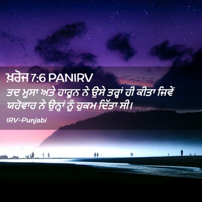 Picture 02 - ਖ਼ਰੋਜ 7:6 PANIRV - ਤਦ ਮੂਸਾ ਅਤੇ ਹਾਰੂਨ - Bible Verse Picture
