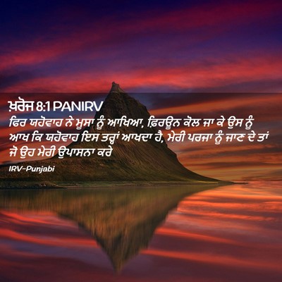 Picture 02 - ਖ਼ਰੋਜ 8:1 PANIRV - ਫਿਰ ਯਹੋਵਾਹ ਨੇ ਮੂਸਾ - Bible Verse Picture