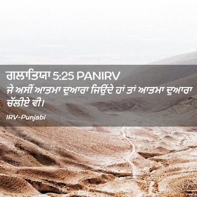 Picture 02 - ਗਲਾਤਿਯਾ 5:25 PANIRV - ਜੇ ਅਸੀਂ ਆਤਮਾ ਦੁਆਰਾ - Bible Verse Picture