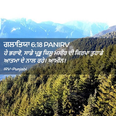 Picture 02 - ਗਲਾਤਿਯਾ 6:18 PANIRV - ਹੇ ਭਰਾਵੋ, ਸਾਡੇ - Bible Verse Picture