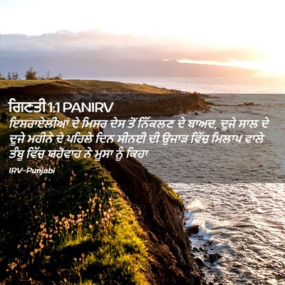 Picture 02 - ਗਿਣਤੀ 1:1 PANIRV - ਇਸਰਾਏਲੀਆਂ ਦੇ ਮਿਸਰ - Bible Verse Picture