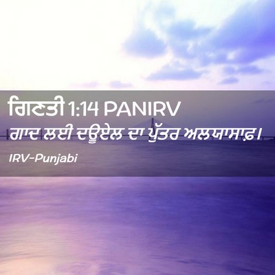Picture 02 - ਗਿਣਤੀ 1:14 PANIRV - ਗਾਦ ਲਈ ਦਊਏਲ ਦਾ - Bible Verse Picture