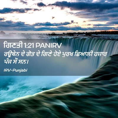 Picture 02 - ਗਿਣਤੀ 1:21 PANIRV - ਰਊਬੇਨ ਦੇ ਗੋਤ ਦੇ - Bible Verse Picture