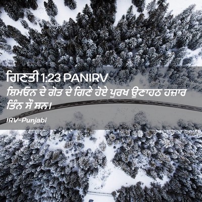 Picture 02 - ਗਿਣਤੀ 1:23 PANIRV - ਸ਼ਿਮਓਨ ਦੇ ਗੋਤ ਦੇ - Bible Verse Picture
