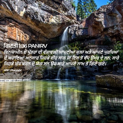 Picture 02 - ਗਿਣਤੀ 1:36 PANIRV - ਬਿਨਯਾਮੀਨ ਦੇ - Bible Verse Picture