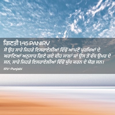 Picture 02 - ਗਿਣਤੀ 1:45 PANIRV - ਸੋ ਉਹ ਸਾਰੇ ਜਿਹੜੇ - Bible Verse Picture