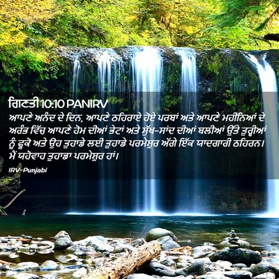 Picture 02 - ਗਿਣਤੀ 10:10 PANIRV - ਆਪਣੇ ਅਨੰਦ ਦੇ ਦਿਨ, - Bible Verse Picture