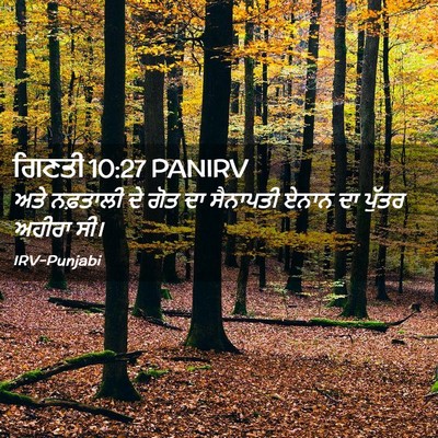 Picture 02 - ਗਿਣਤੀ 10:27 PANIRV - ਅਤੇ ਨਫ਼ਤਾਲੀ ਦੇ ਗੋਤ - Bible Verse Picture