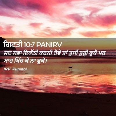 Picture 02 - ਗਿਣਤੀ 10:7 PANIRV - ਜਦ ਸਭਾ ਇਕੱਠੀ ਕਰਨੀ - Bible Verse Picture