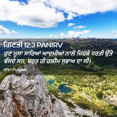 Picture 02 - ਗਿਣਤੀ 12:3 PANIRV - ਹੁਣ ਮੂਸਾ ਸਾਰਿਆਂ - Bible Verse Picture