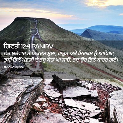 Picture 02 - ਗਿਣਤੀ 12:4 PANIRV - ਫੇਰ ਯਹੋਵਾਹ ਨੇ ਇਕਦਮ - Bible Verse Picture