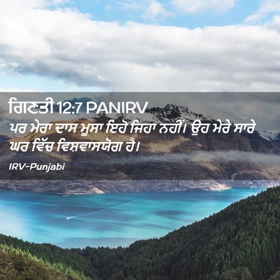 Picture 02 - ਗਿਣਤੀ 12:7 PANIRV - ਪਰ ਮੇਰਾ ਦਾਸ ਮੂਸਾ - Bible Verse Picture