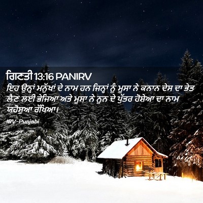 Picture 02 - ਗਿਣਤੀ 13:16 PANIRV - ਇਹ ਉਨ੍ਹਾਂ ਮਨੁੱਖਾਂ - Bible Verse Picture