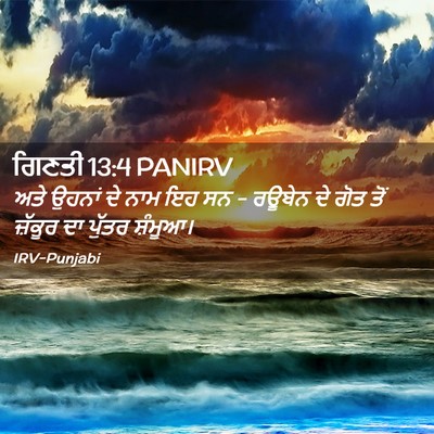 Picture 02 - ਗਿਣਤੀ 13:4 PANIRV - ਅਤੇ ਉਹਨਾਂ ਦੇ ਨਾਮ ਇਹ - Bible Verse Picture