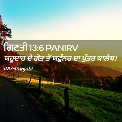 Picture 02 - ਗਿਣਤੀ 13:6 PANIRV - ਯਹੂਦਾਹ ਦੇ ਗੋਤ ਤੋਂ - Bible Verse Picture
