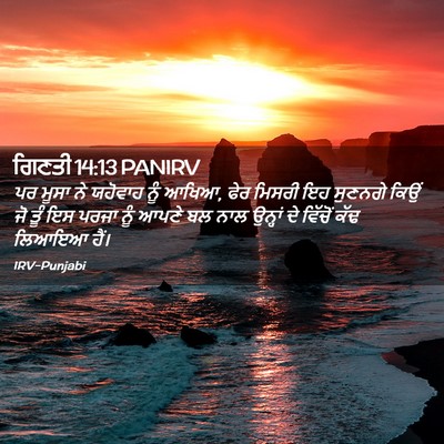 Picture 02 - ਗਿਣਤੀ 14:13 PANIRV - ਪਰ ਮੂਸਾ ਨੇ ਯਹੋਵਾਹ - Bible Verse Picture