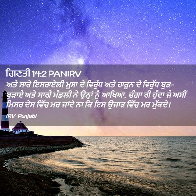 Picture 02 - ਗਿਣਤੀ 14:2 PANIRV - ਅਤੇ ਸਾਰੇ ਇਸਰਾਏਲੀ - Bible Verse Picture