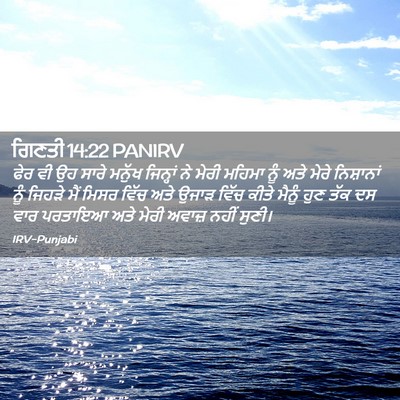 Picture 02 - ਗਿਣਤੀ 14:22 PANIRV - ਫੇਰ ਵੀ ਉਹ ਸਾਰੇ - Bible Verse Picture