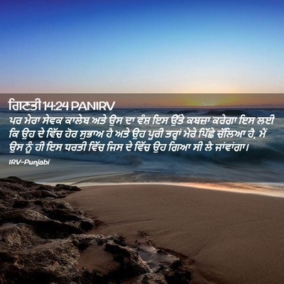 Picture 02 - ਗਿਣਤੀ 14:24 PANIRV - ਪਰ ਮੇਰਾ ਸੇਵਕ ਕਾਲੇਬ - Bible Verse Picture