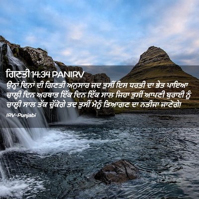 Picture 02 - ਗਿਣਤੀ 14:34 PANIRV - ਉਨ੍ਹਾਂ ਦਿਨਾਂ ਦੀ - Bible Verse Picture