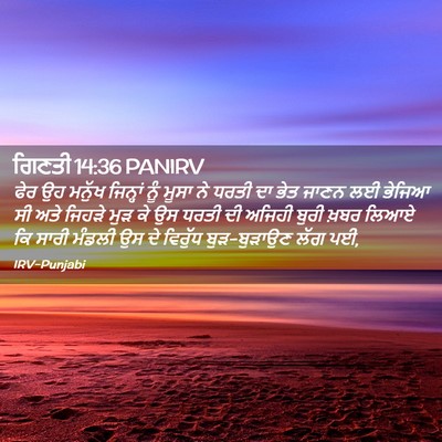 Picture 02 - ਗਿਣਤੀ 14:36 PANIRV - ਫੇਰ ਉਹ ਮਨੁੱਖ - Bible Verse Picture