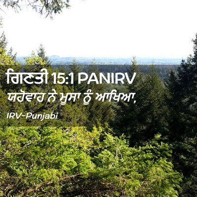 Picture 02 - ਗਿਣਤੀ 15:1 PANIRV - ਯਹੋਵਾਹ ਨੇ ਮੂਸਾ ਨੂੰ - Bible Verse Picture