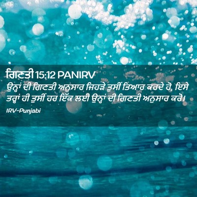 Picture 02 - ਗਿਣਤੀ 15:12 PANIRV - ਉਨ੍ਹਾਂ ਦੀ ਗਿਣਤੀ - Bible Verse Picture