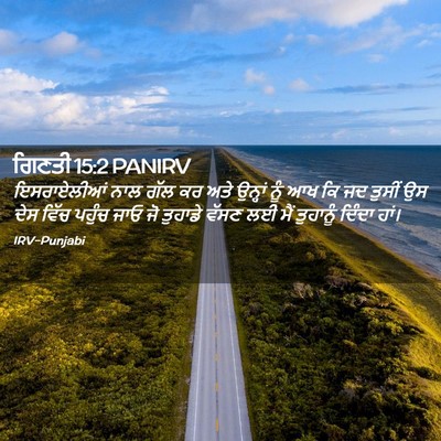 Picture 02 - ਗਿਣਤੀ 15:2 PANIRV - ਇਸਰਾਏਲੀਆਂ ਨਾਲ ਗੱਲ - Bible Verse Picture
